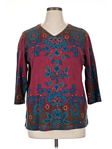 MULTIPLES 3/4 Sleeve Blouse (view 1)