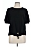 Ava James Black Short Sleeve Top Size L - photo 1