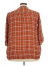 Cure 100% Polyester Plaid Orange 3/4 Sleeve Blouse Size 3X - photo 2
