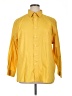 Unbranded Solid Yellow 3/4 Sleeve Button-Down Shirt Size XL - photo 1