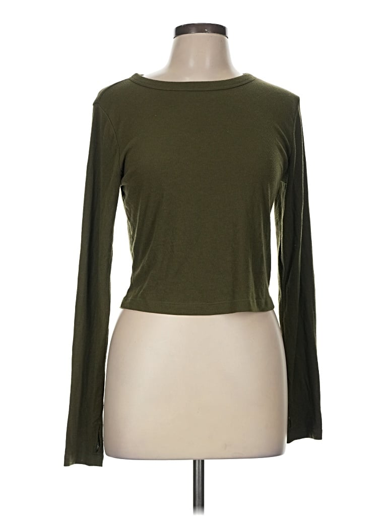Pre-owned Active Long Sleeve T-shirt In Green