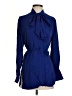 MNG Blue Long Sleeve Blouse Size 2 - photo 1