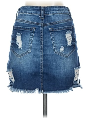 Wax Jean Denim Skirt (view 2)