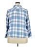 Well Worn 100% Viscose Plaid Blue 3/4 Sleeve Button-Down Shirt Size XXL - photo 2