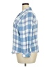 Well Worn 100% Viscose Plaid Blue 3/4 Sleeve Button-Down Shirt Size XXL - photo 5