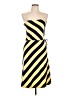Forever 21 Stripes Yellow Cocktail Dress Size L - photo 1