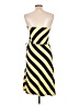 Forever 21 Stripes Yellow Cocktail Dress Size L - photo 2