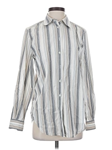 Karen Scott Long Sleeve Button-Down Shirt (view 1)