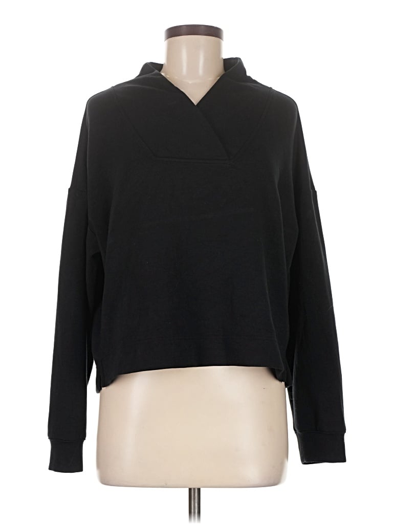 Pre-owned Lou & Grey Pullover Sweater In Black