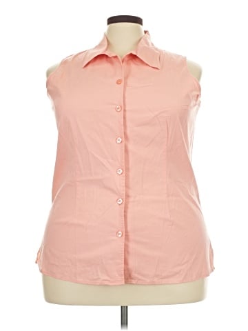Fashion Bug Sleeveless Button-Down Shirt (view 1)