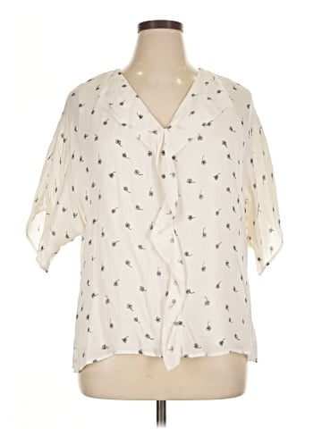 St. John 3/4 Sleeve Silk Top (view 1)