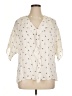 St. John 100% Silk Ivory 3/4 Sleeve Silk Top Size XL - photo 1