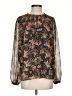 Ann Taylor LOFT 100% Polyester Floral Black Long Sleeve Blouse Size S - photo 1