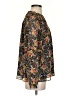 Ann Taylor LOFT 100% Polyester Floral Black Long Sleeve Blouse Size S - photo 4