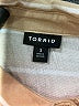 Torrid Stripes Tan Short Sleeve Blouse Size 3X Plus (3) - photo 6