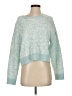 John & Jenn 100% Acrylic Animal Print Teal Blue Pullover Sweater Size S (estimated) - photo 1