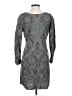 Peruvian Connection 100% Cotton Paisley Gray Green Cocktail Dress Size S - photo 2