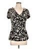 Style&Co 100% Nylon Black Short Sleeve Blouse Size L - photo 1