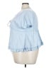 Shein Curve 100% Rayon Blue Short Sleeve Blouse Size 4X - photo 5