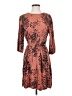 Assorted Brands 100% Viscose Print Brown Casual Dress Size S - photo 1