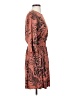 Assorted Brands 100% Viscose Print Brown Casual Dress Size S - photo 4