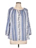 Como Blu Blue 3/4 Sleeve Blouse Size L - photo 1