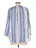 Como Blu Blue 3/4 Sleeve Blouse Size L - photo 2
