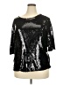 WD.NY 100% Polyester Black Short Sleeve Blouse Size 2X - photo 1