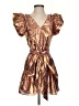 LoveShackFancy Metallic Gold Cocktail Dress Size 4 - photo 1