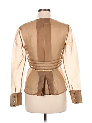 Rachel Roy Long Sleeve Silk Top (view 2)