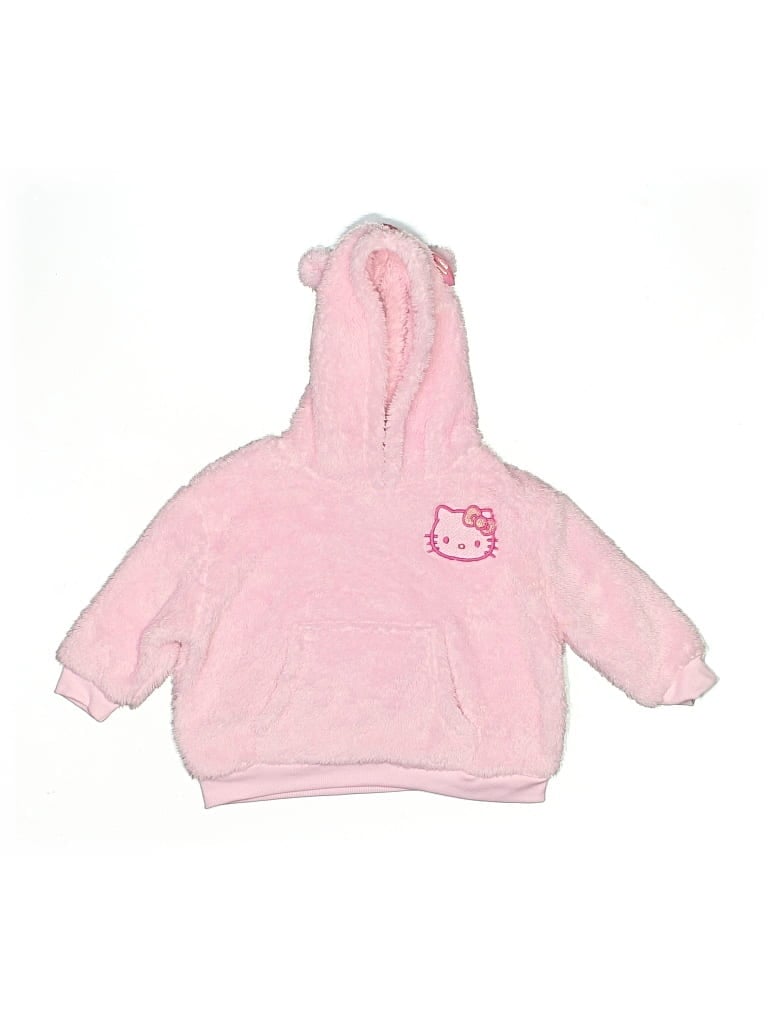 Pre-owned Hello Kitty Kids' Pullover Hoodie In Pink