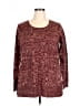 Jason Maxwell 100% Acrylic Tweed Burgundy Red Pullover Sweater Size 2X - photo 1