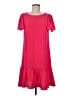 DKNY 100% Polyester Solid Pink Casual Dress Size 8 - photo 1