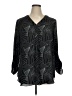 Apt. 9 100% Polyester Graphic Black 3/4 Sleeve Blouse Size XL - photo 1