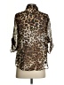 Ambiance Apparel 100% Polyester Animal Print Brown 3/4 Sleeve Blouse Size S - photo 2
