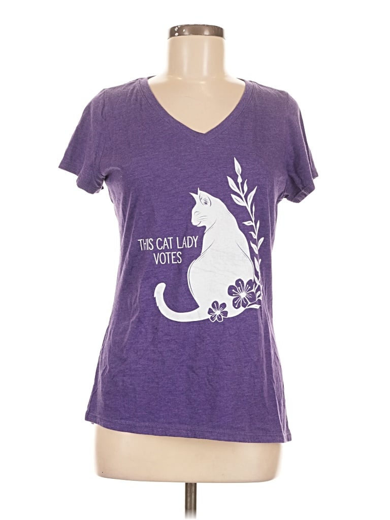 Pre-owned District Short Sleeve T-shirt In Purple