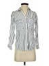 Korye 100% Rayon Stripes Blue Long Sleeve Blouse Size XS - photo 1