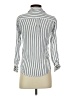 Korye 100% Rayon Stripes Blue Long Sleeve Blouse Size XS - photo 2