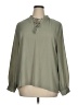 Silver Jeans Co. 100% Polyester Green Long Sleeve Blouse Size XL - photo 1