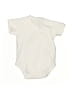 Just Kidding Solid Ivory Short Sleeve Onesie Size 1 mo - photo 2