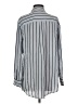 Equipment 100% Silk Stripes Silver Long Sleeve Silk Top Size S - photo 2