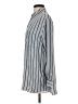 Equipment 100% Silk Stripes Silver Long Sleeve Silk Top Size S - photo 5