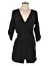 Charlie Jade 100% Silk Solid Black Romper Size S - photo 1