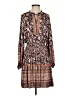 Current Air 100% Polyester Paisley Brown Casual Dress Size S - photo 1