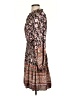 Current Air 100% Polyester Paisley Brown Casual Dress Size S - photo 5