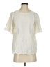Express 100% Polyester Ivory Short Sleeve Blouse Size S - photo 1