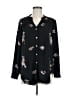 Fig and Flower 100% Polyester Floral Black Long Sleeve Blouse Size M - photo 1