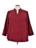 Unbranded 100% Polyester Burgundy 3/4 Sleeve Blouse Size 4X - photo 1