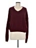 Shein 100% Acrylic Color Block Burgundy Pullover Sweater Size 6 - photo 1