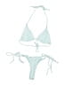 SUMMERHAUS Tweed Teal Two Piece Swimsuit Size L - photo 1